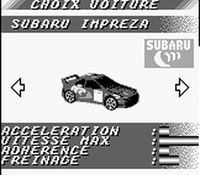 une photo d'Ã©cran de V-Rally Championship Edition sur Nintendo Game Boy